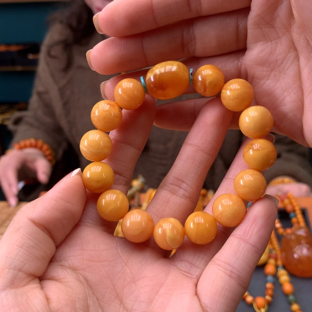 蜜蜡未镶嵌手串天然