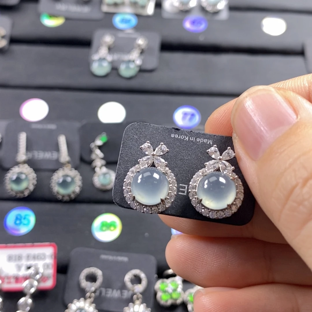 颈饰银S925镶嵌翡翠67号