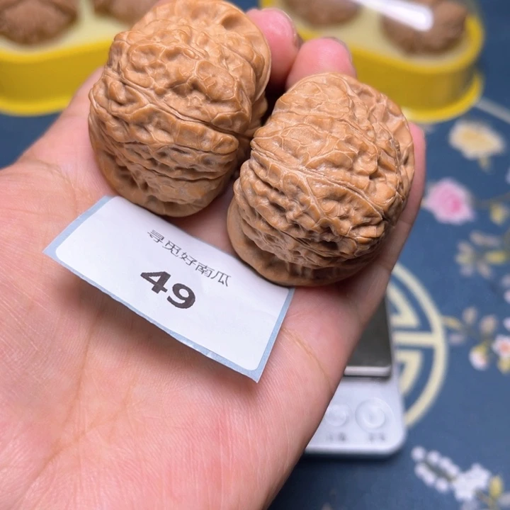灼***文玩核桃把件南瓜墩43-49