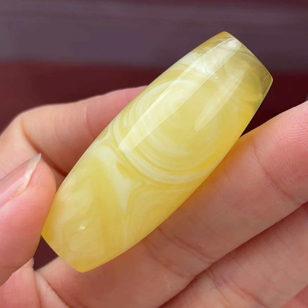 未镶嵌蜜蜡珠宝奇石大眼睛拉丝纹妖花桶珠