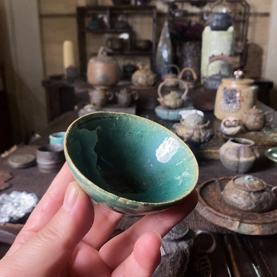 手工制作柴烧茶具