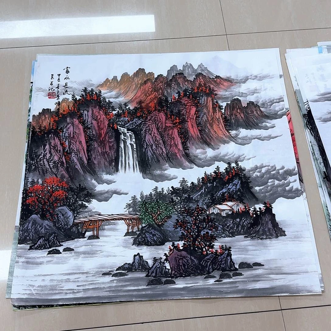 国画国画作品展。国画