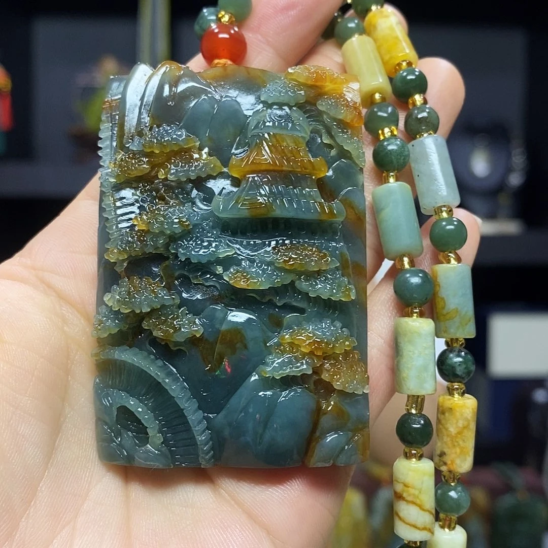 未镶嵌岫玉挂件吊坠