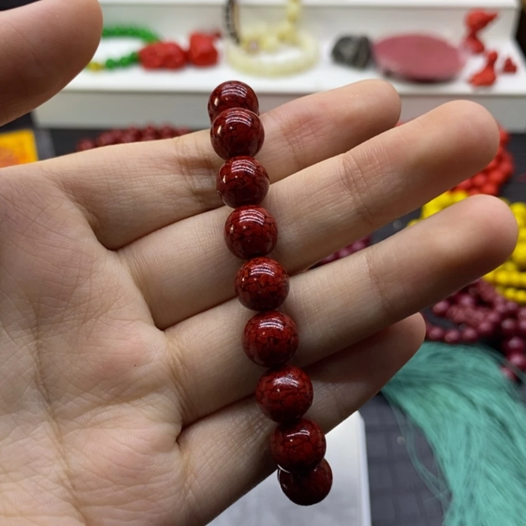 天然辰砂晶体砂10mm两条