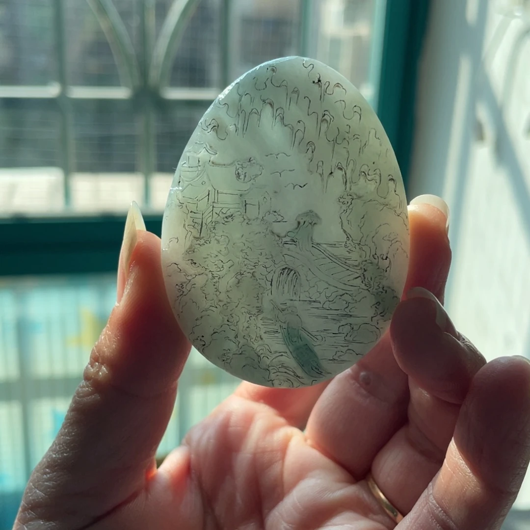 定制翡翠未镶嵌山水