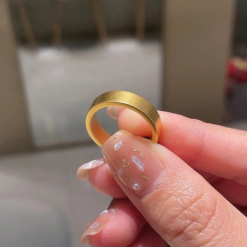 钛钢戒指 传承哑光戒指男女小众设计经典素圈情侣对戒简约不掉色