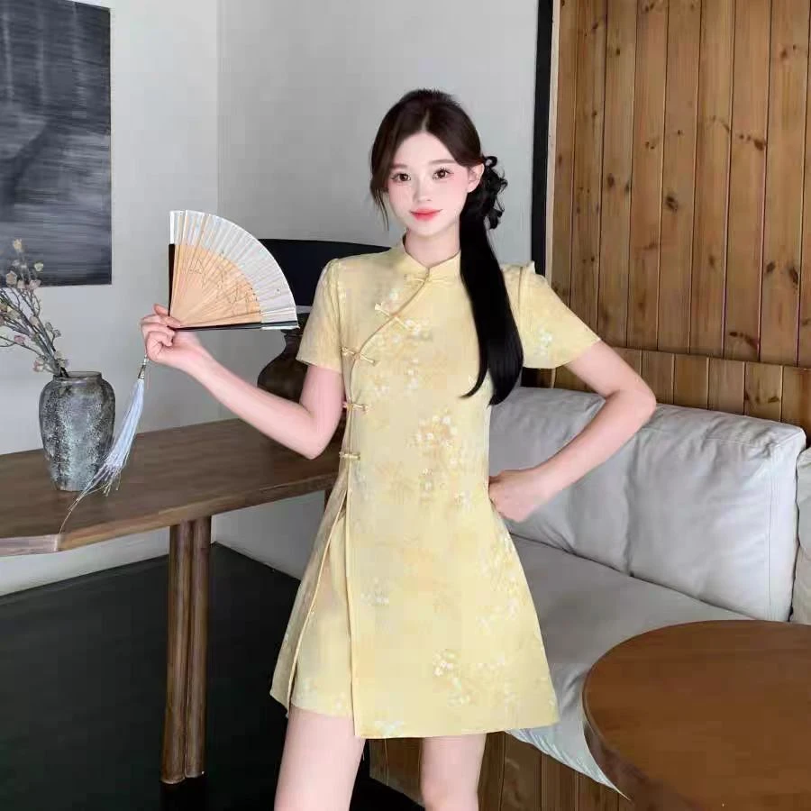 夏季新款新中式两件套时尚套装裙子小香风混搭风港风短裤女装1325