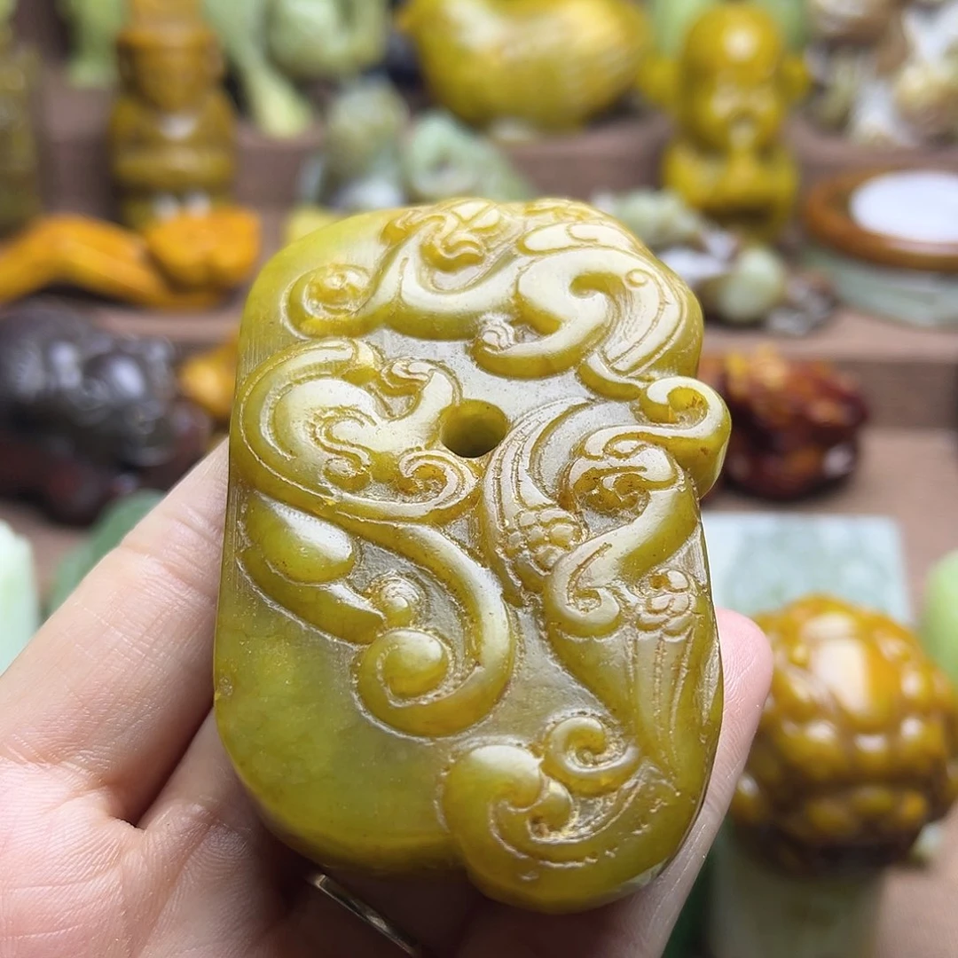 白玉菩提吊坠116。。