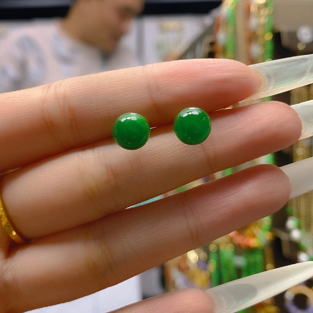 翡翠合金耳饰翡翠