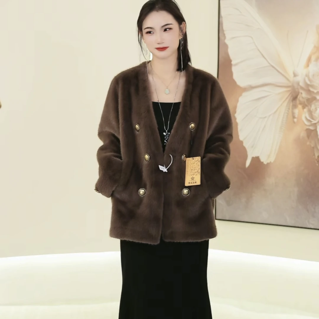 薄款冬季宽松型睡衣女气质短外套宽松无袖V领时尚