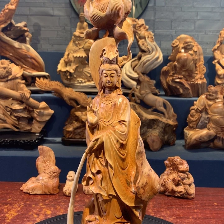 柏木（崖柏）W****安根雕摆件