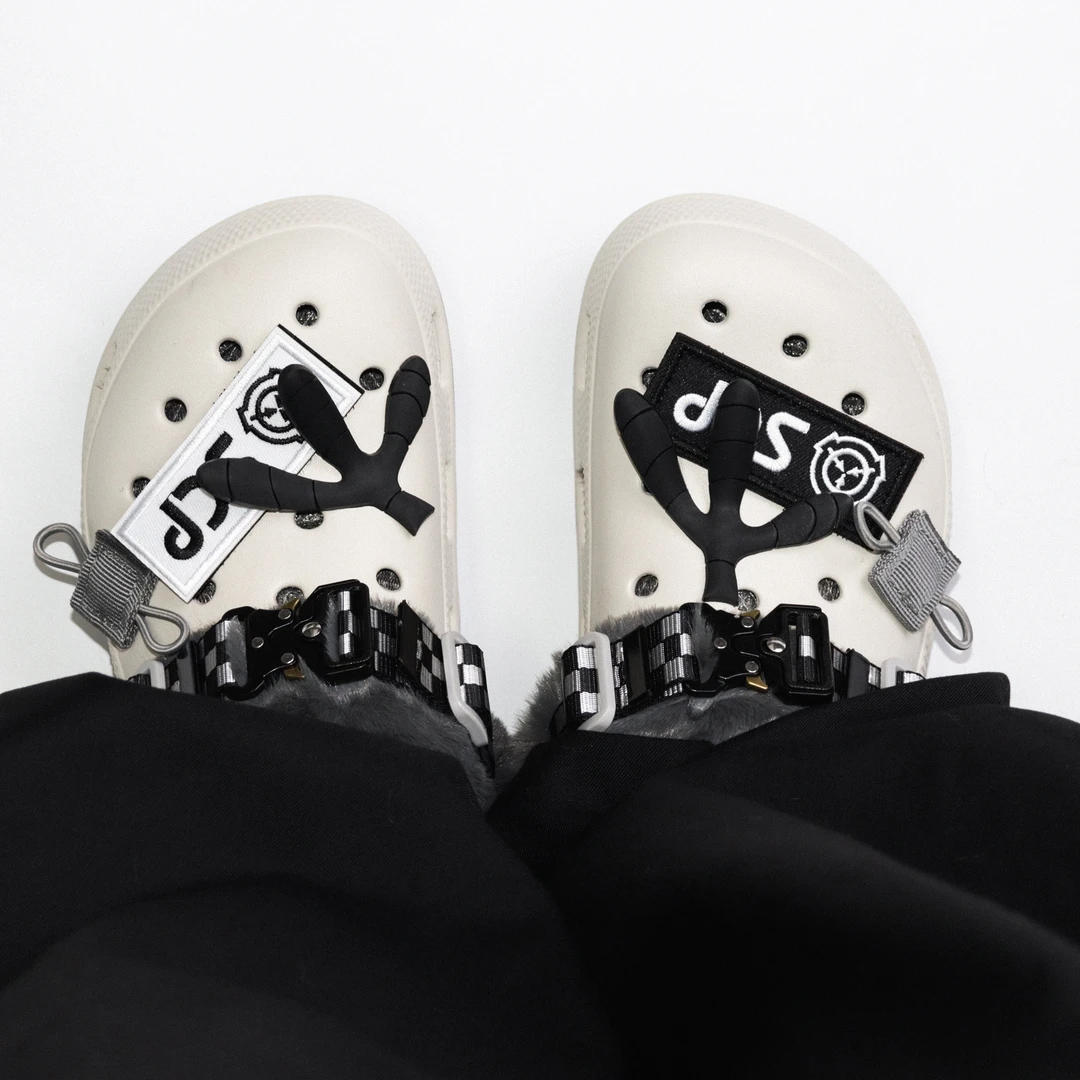 RRITTCC/格力普加绒洞洞鞋2025秋冬时尚设计款男生外穿包头棉拖鞋