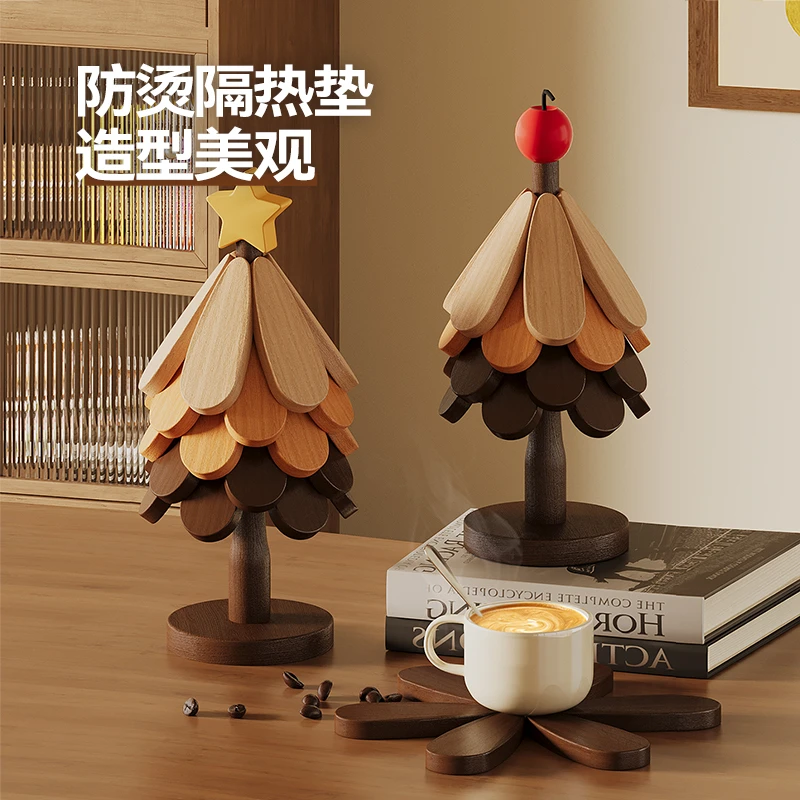一棵树实木多功能隔热垫家用厨房餐垫杯垫耐高温餐桌垫防烫垫锅垫