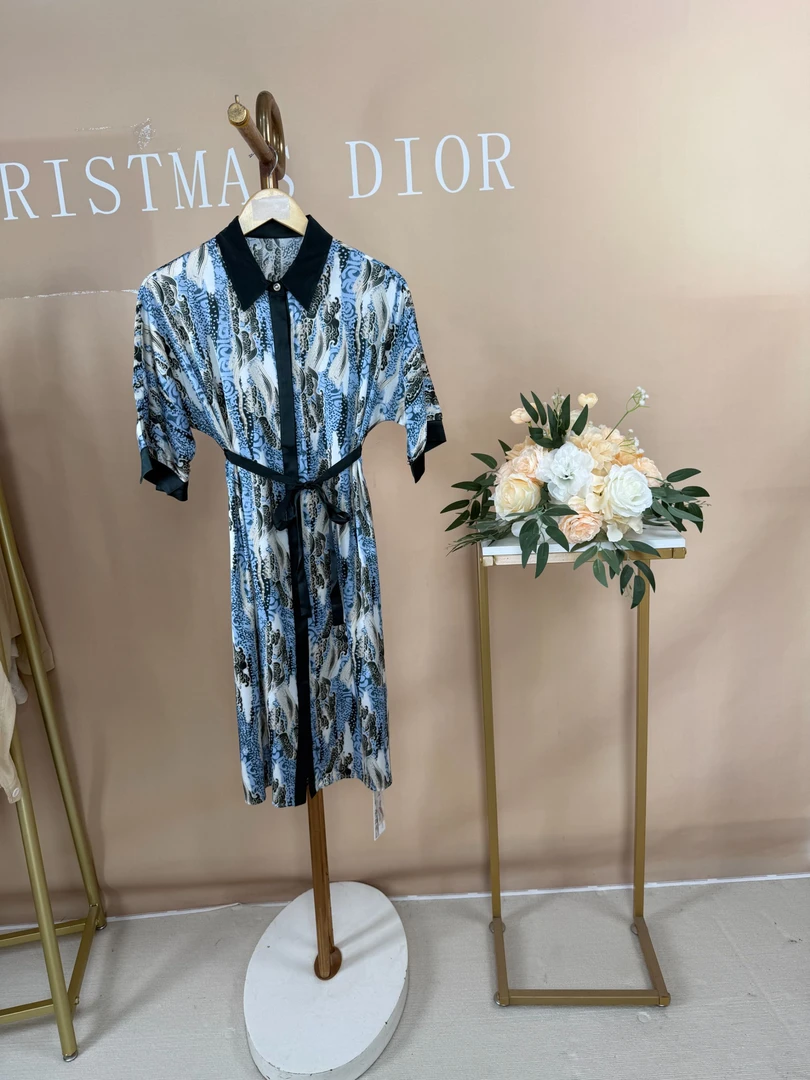 5L059款气质时尚休闲夏季女士名媛真丝连衣裙