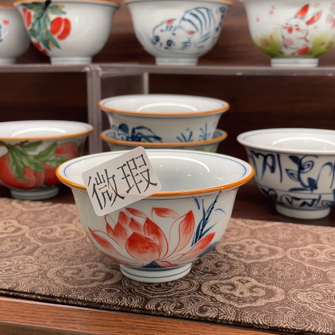 微瑕釉下彩纯手绘