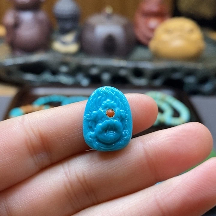 绿松石未镶嵌天然原矿绿松石配饰