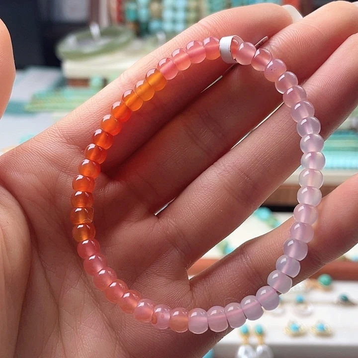 南红玛瑙未镶嵌手链