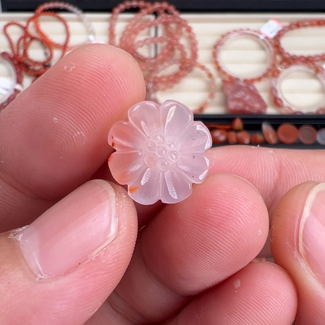 未镶嵌川料南红玛瑙小雏菊