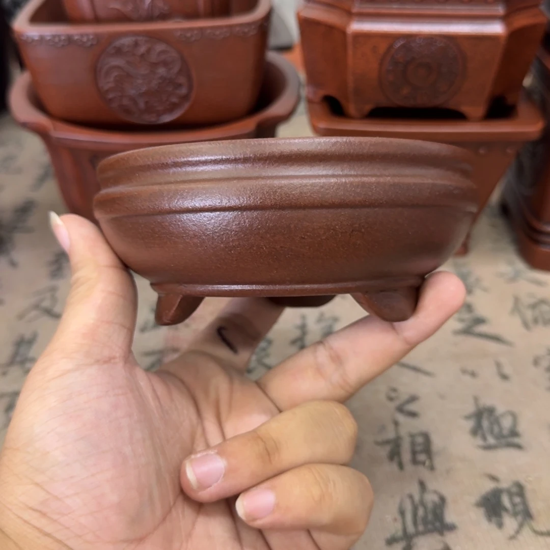 紫砂花盆11x4内经紫砂花盆