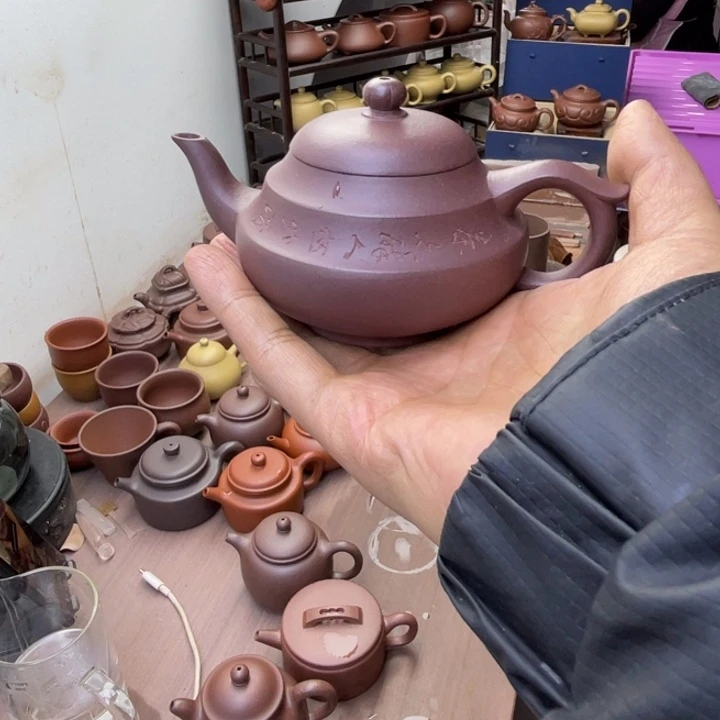 @***人紫砂茶壶微瑕紫泥壶容量160毫升