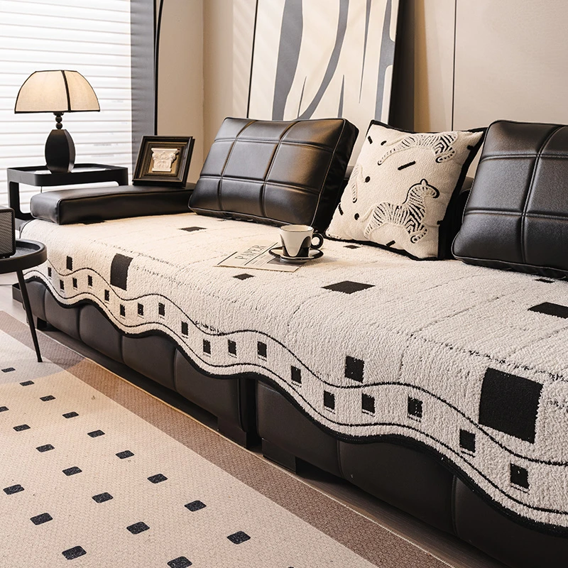 (异形缇莫)异形沙发垫秋冬新款沙发盖布轻奢高级感不规则沙发坐垫