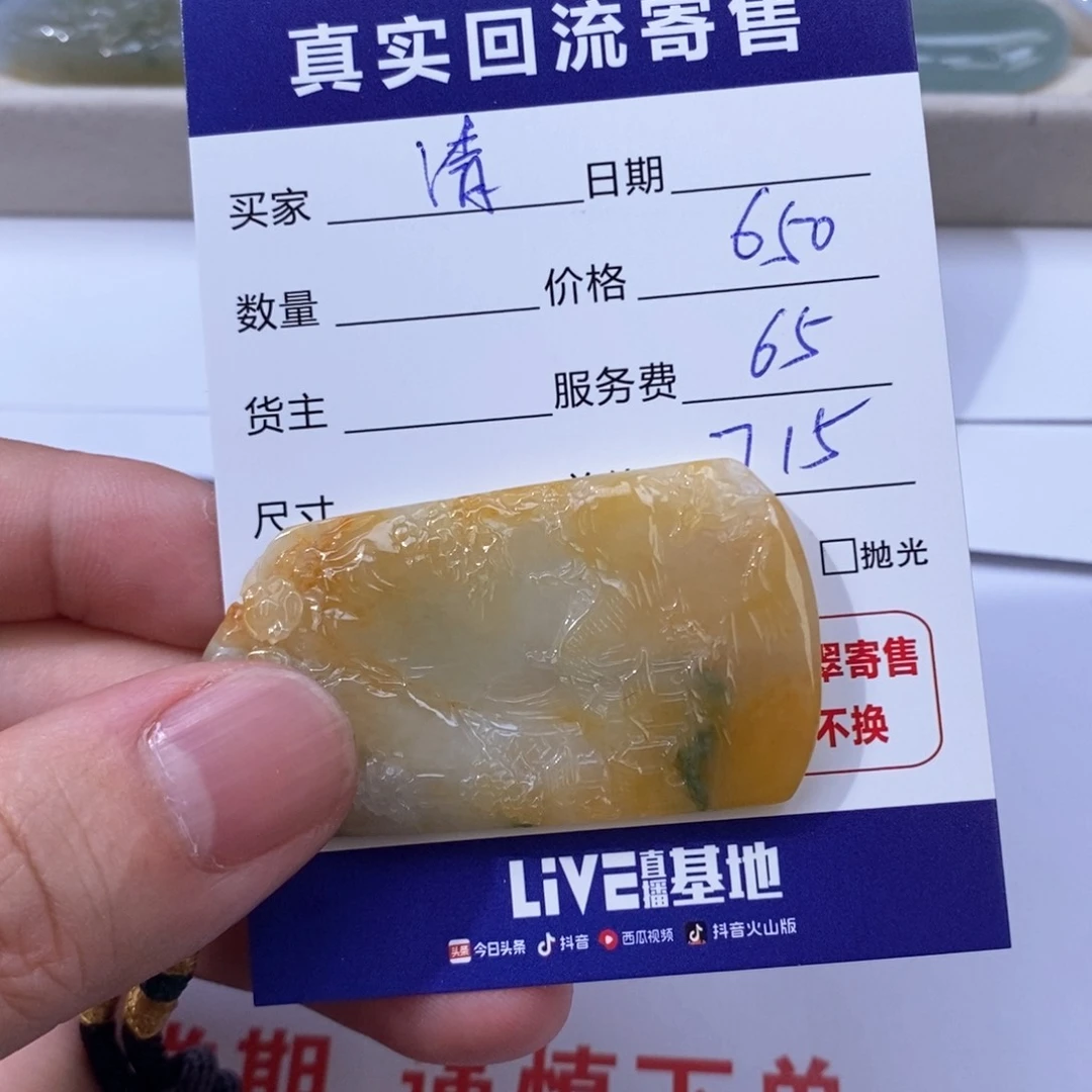 翡翠未镶嵌颈饰清**月