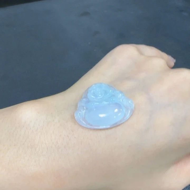 翡翠未镶嵌颈饰翡翠佛公  微瑕