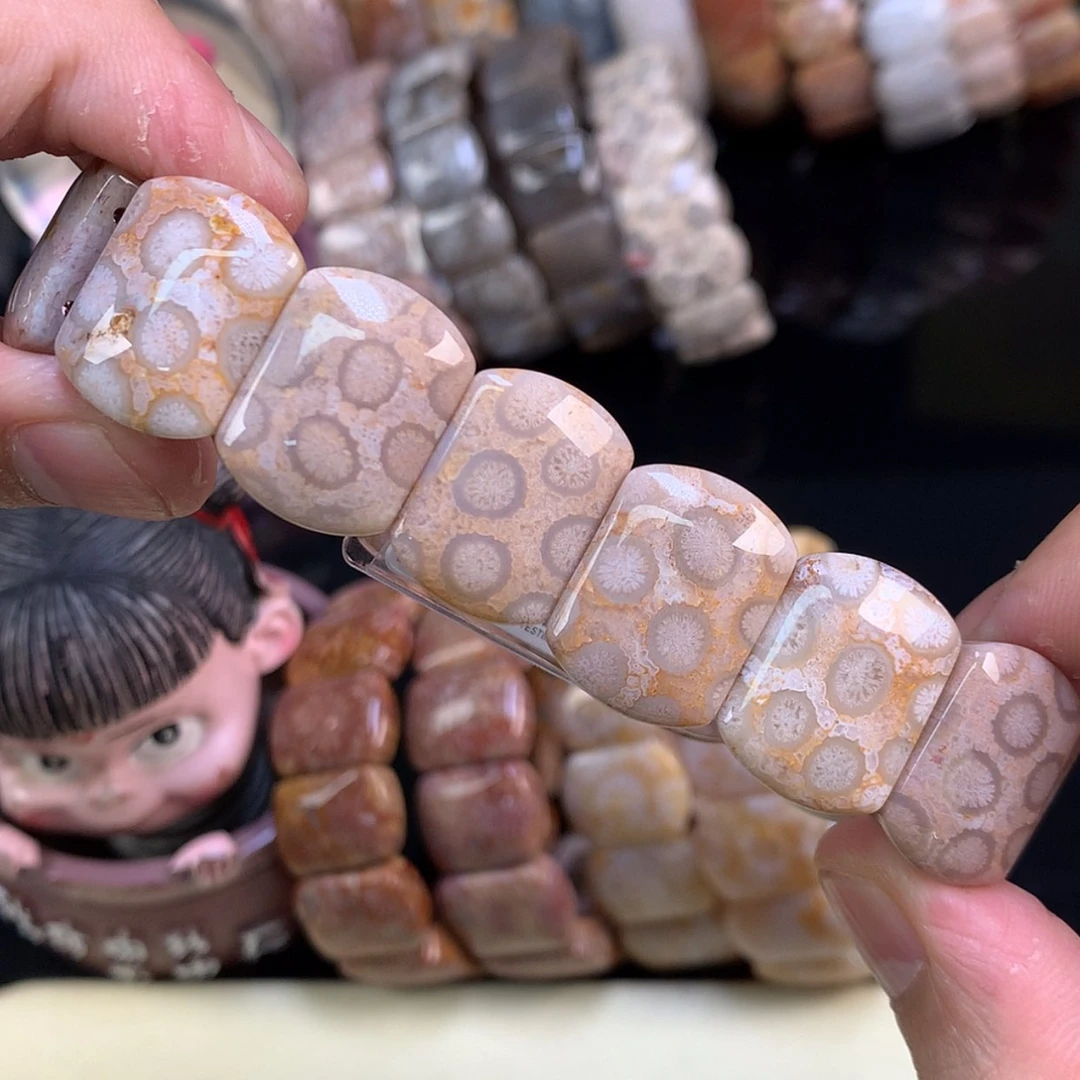 【闪购商品】颈饰未镶嵌硅化珊瑚（珊瑚玉）66号豹纹