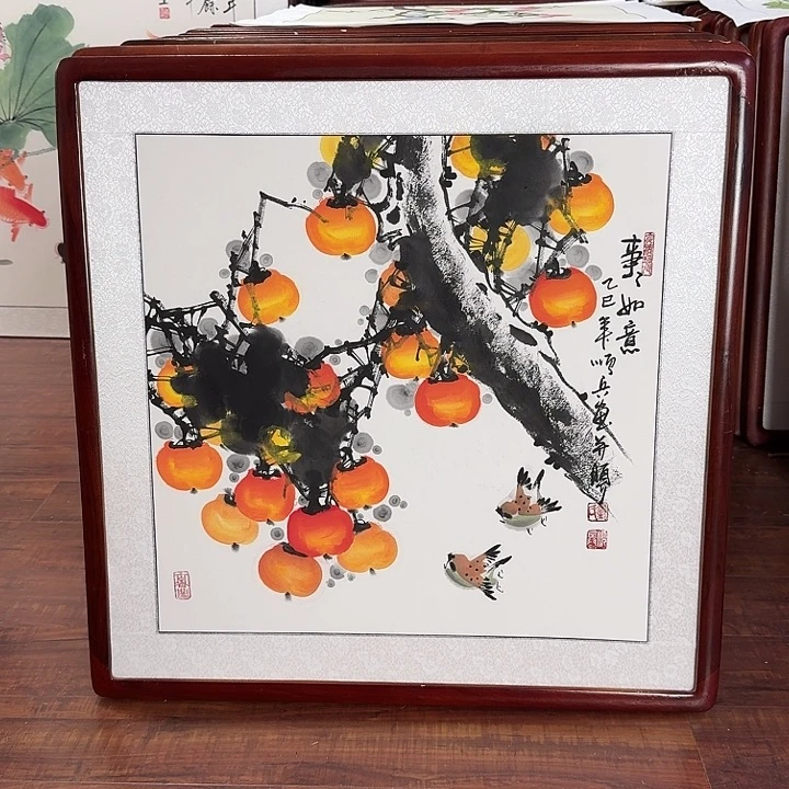 国画带框发货63*63厘米