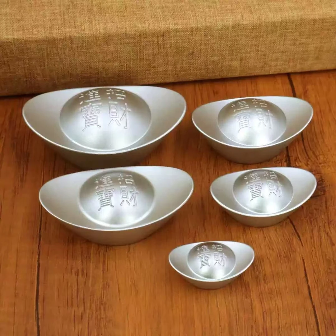 白银库9999 大元宝100克高端大气适用于桌面摆件