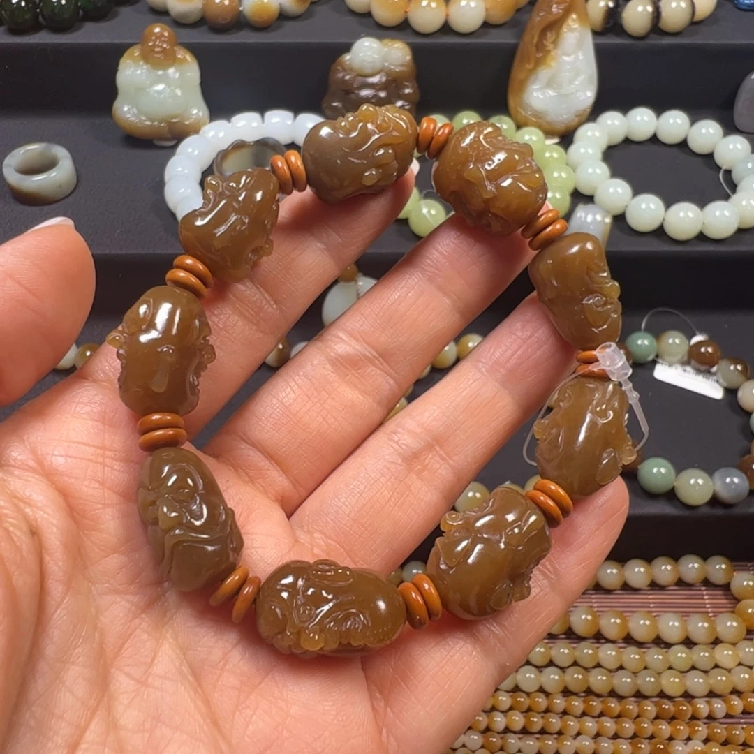 和田玉未镶嵌手链