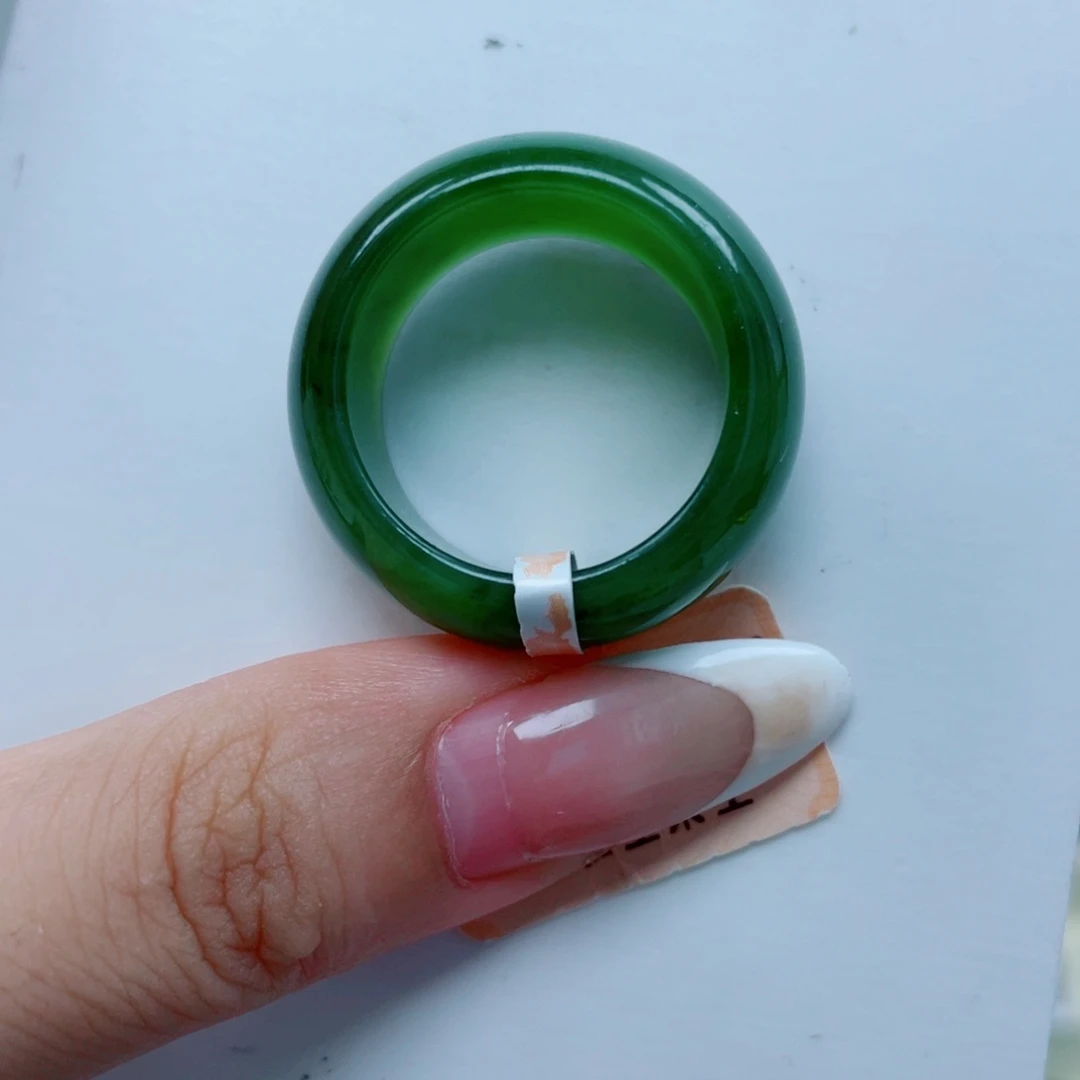 和田玉（碧玉）戒指未镶嵌铭*