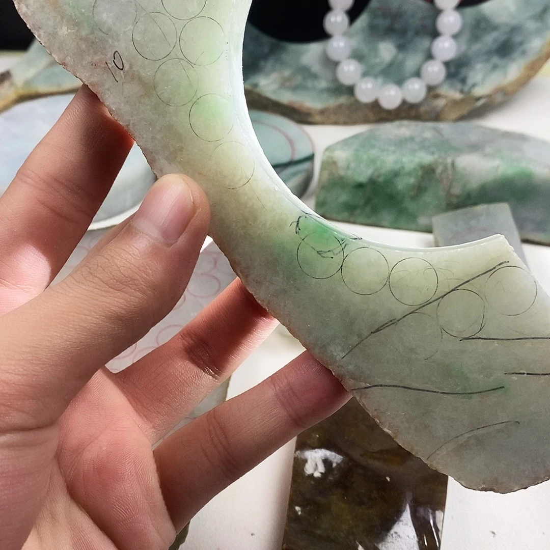 翡翠散珠天然缅甸翡翠a货23