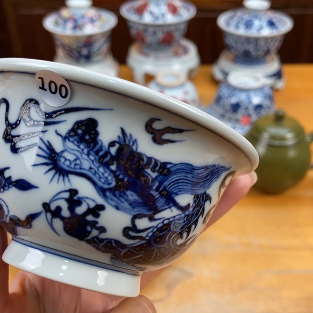 手绘现代茶具非古董
