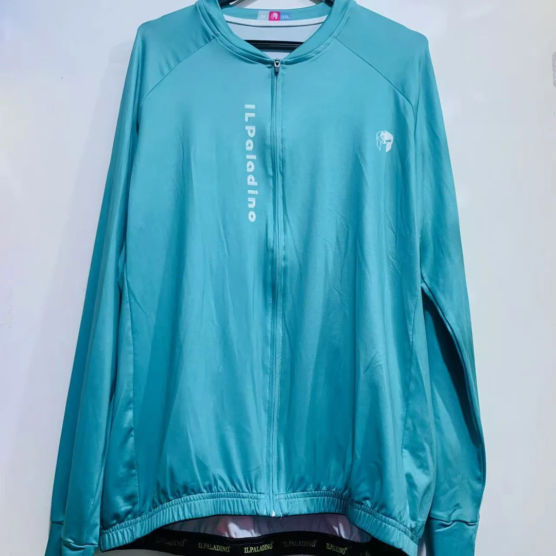 SQ 582【莫兰迪色牛奶丝长袖男士】ILPALADINO专业版骑行服高弹