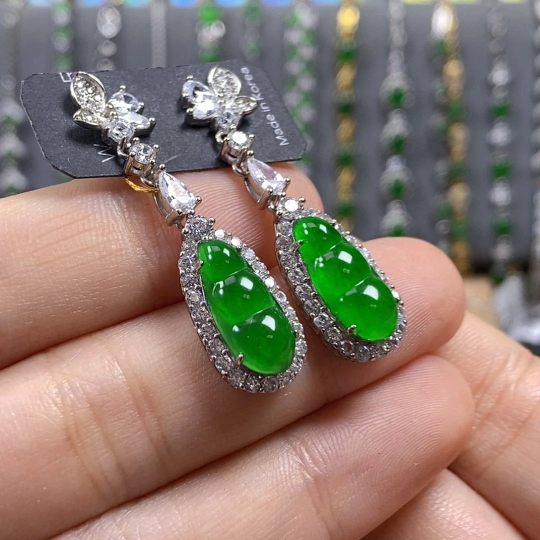 颈饰银S925镶嵌翡翠