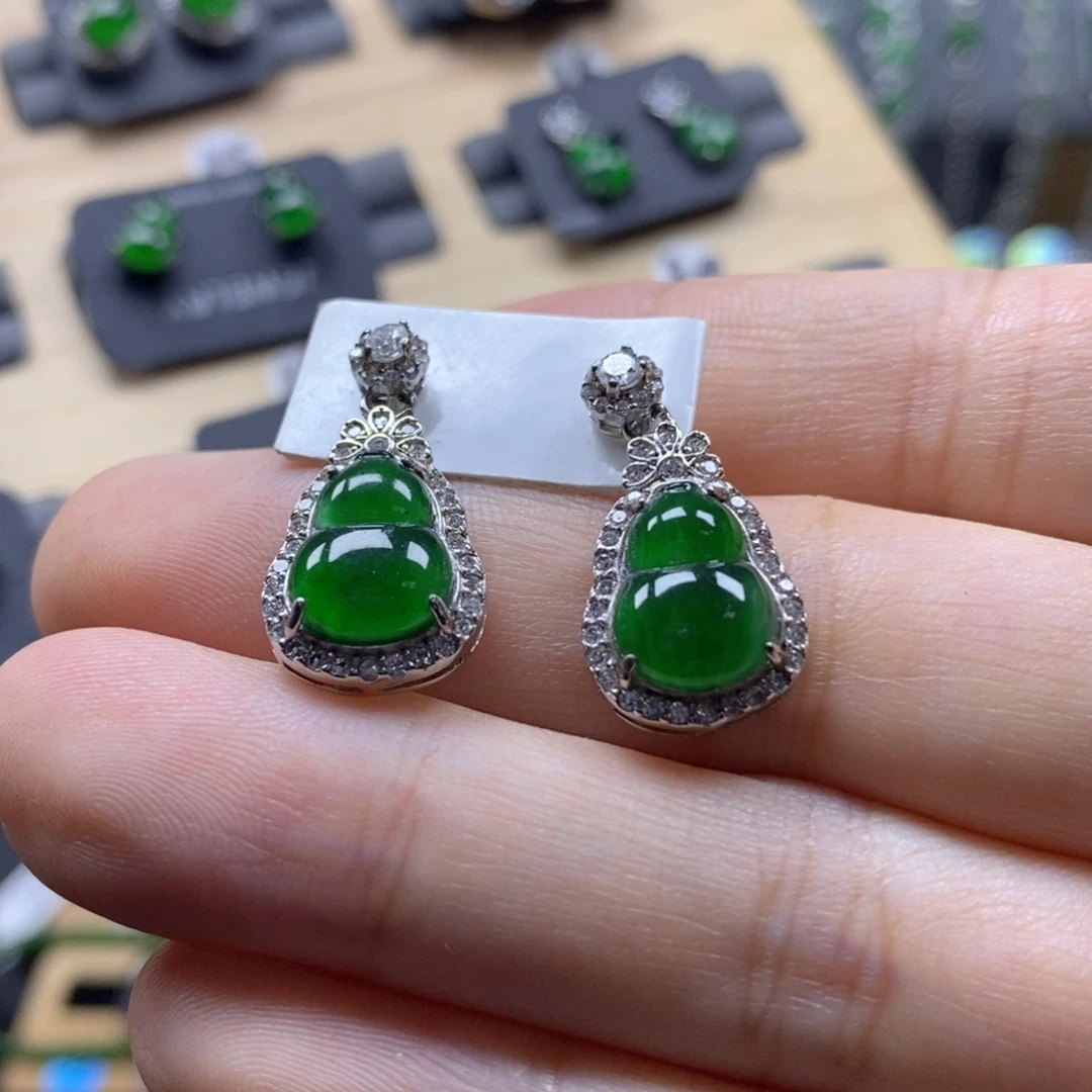 颈饰银S925镶嵌翡翠20号