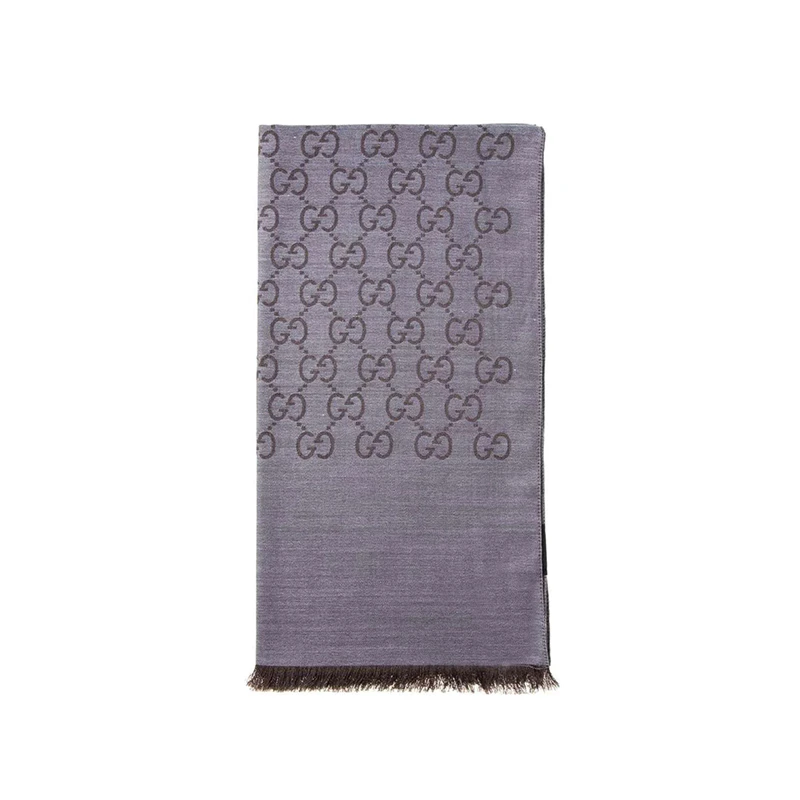 GUCCI/古驰灰色格纹围巾1659043G6461264