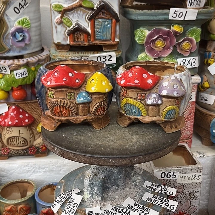 粗陶材质多肉花盆