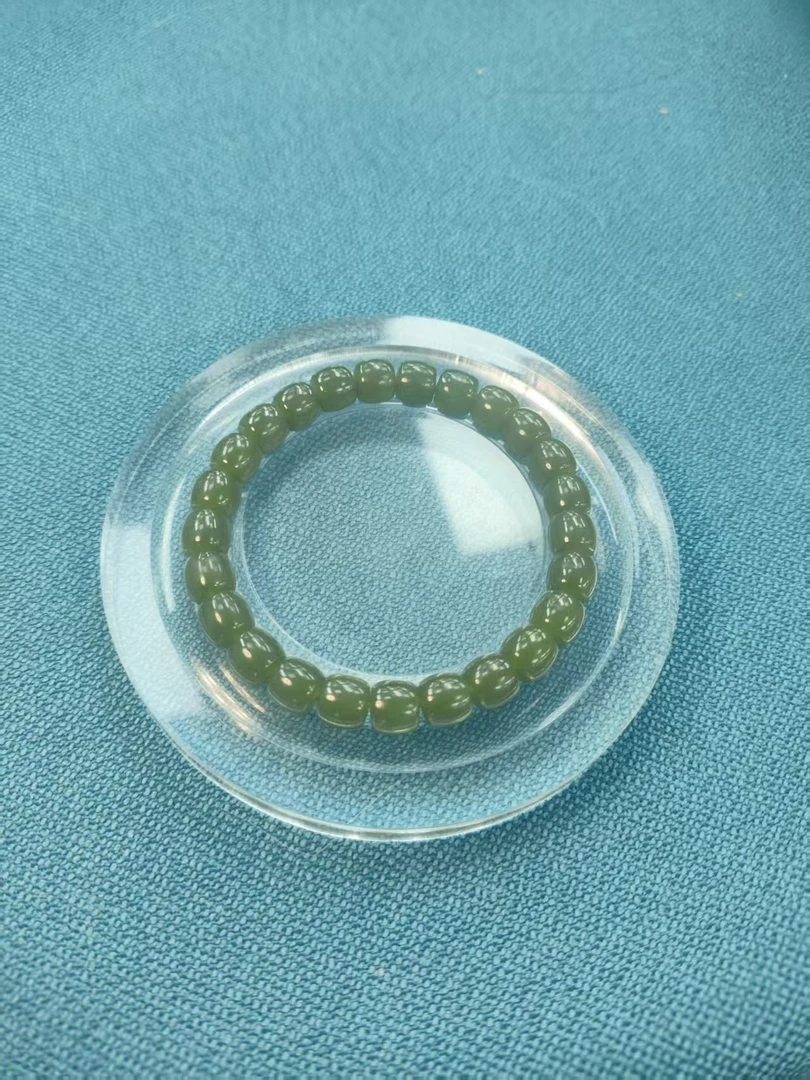 天然和田玉牛油果直切手串