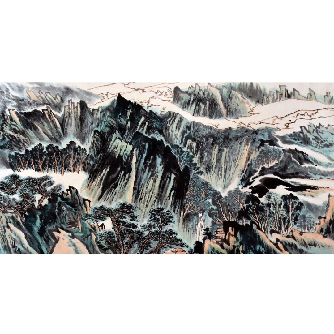 HM0644 山水 44×96cm 纸本镜片 3.8平尺