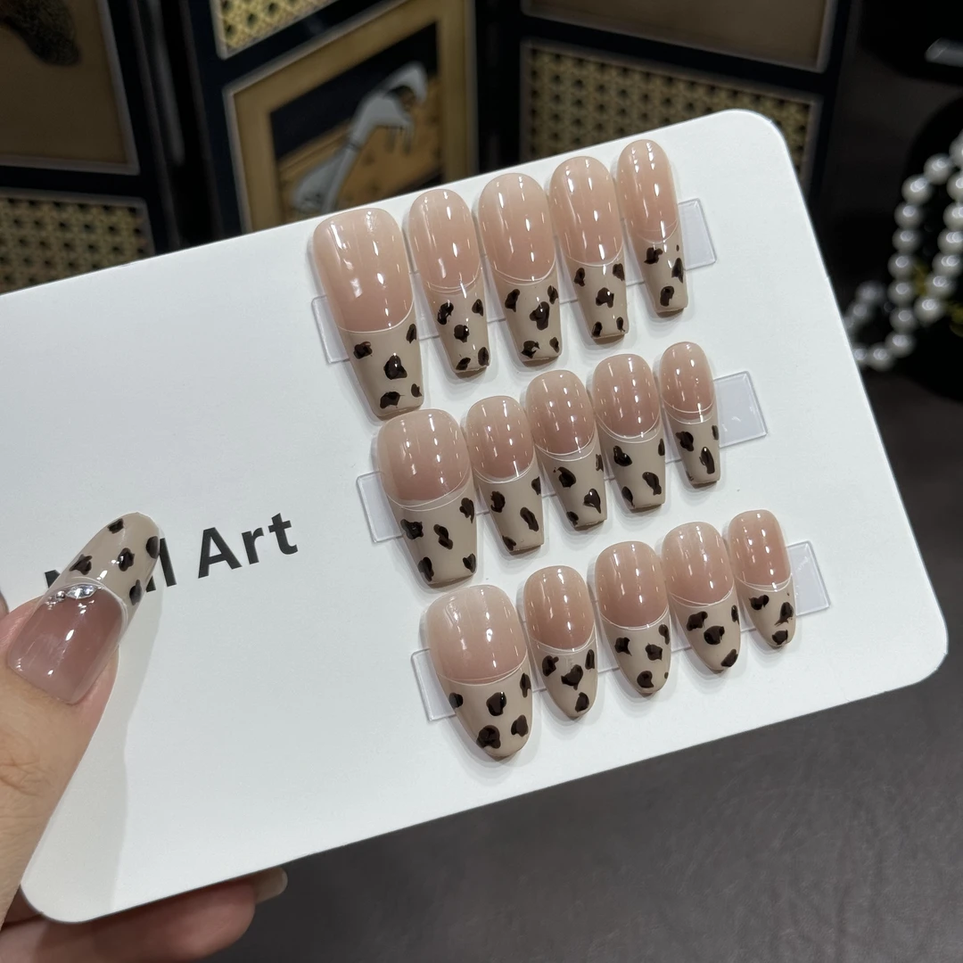 【奶茶豹纹·无钻版】—熊柿手工穿戴甲