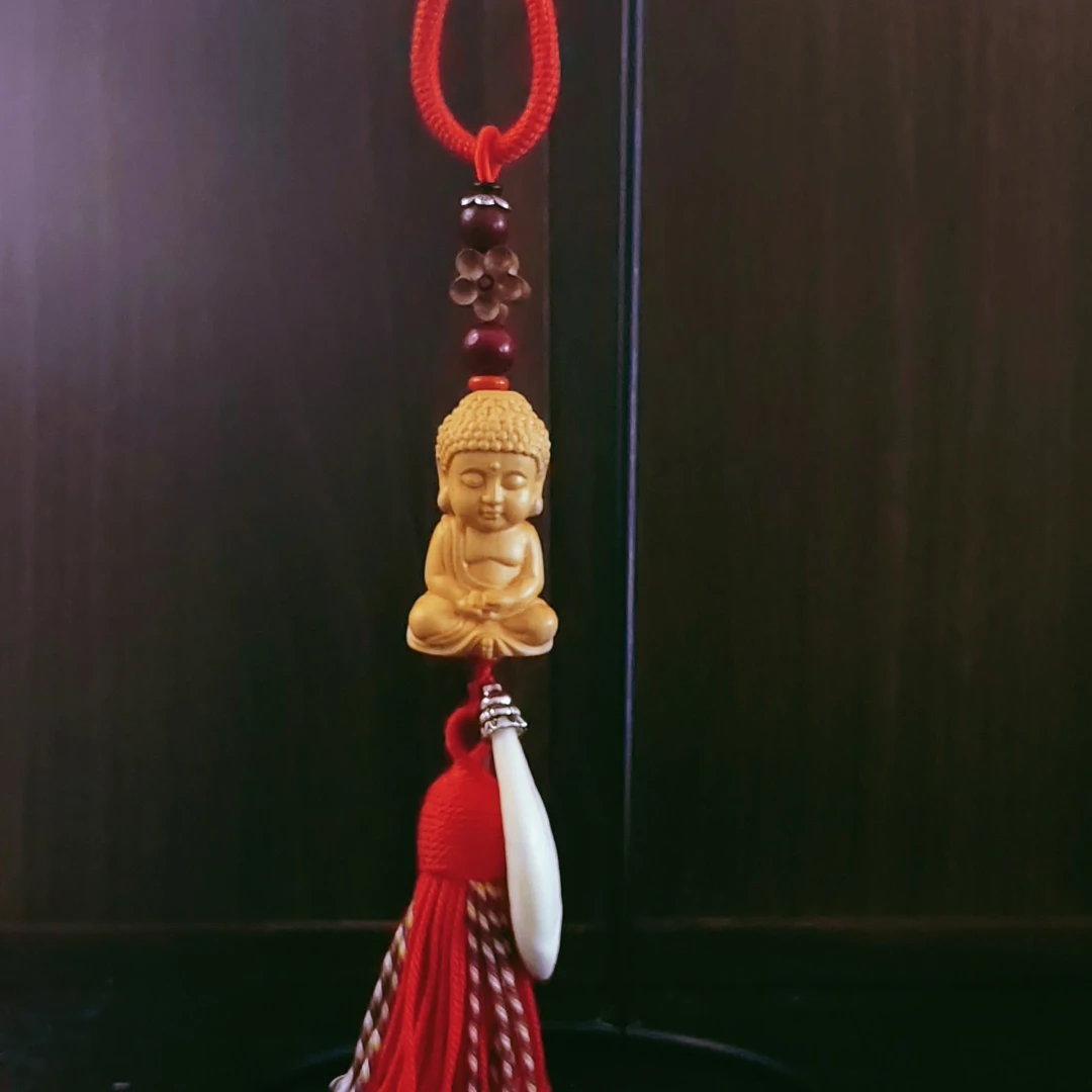 新款小佛观音汽车后视镜挂件创意平安吊坠车载礼品
