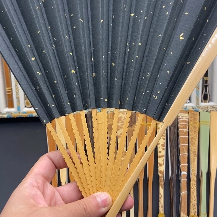 扇子玉竹龙鳞翻楞折扇