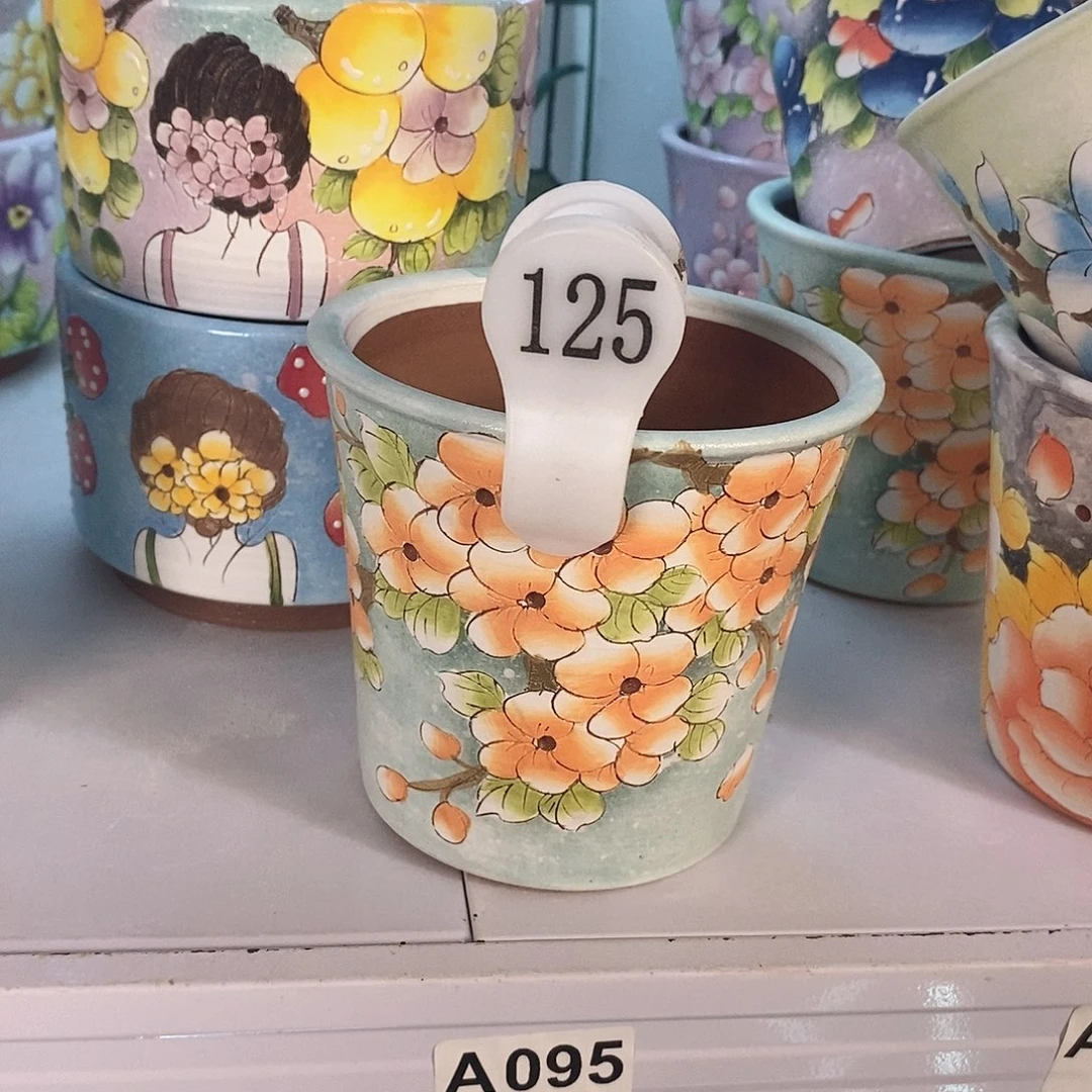 あ***³紫砂花盆红陶手绘花盆