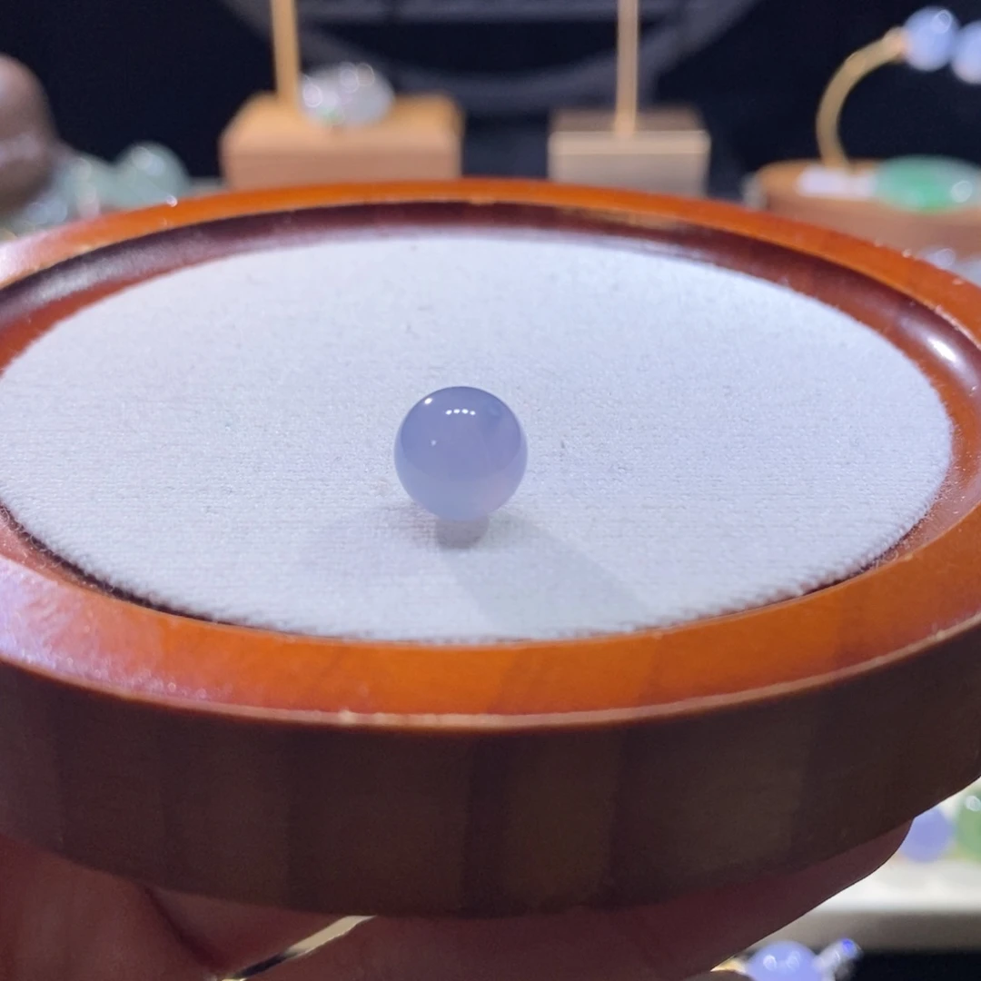 翡翠未镶嵌吊坠(不含链)翡翠冰红紫色珠卡9.8m