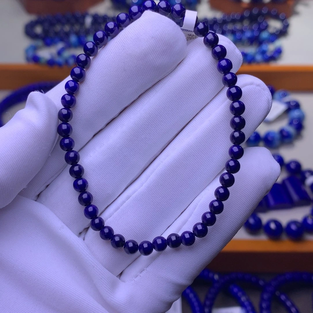 青金石未镶嵌手串4mm442