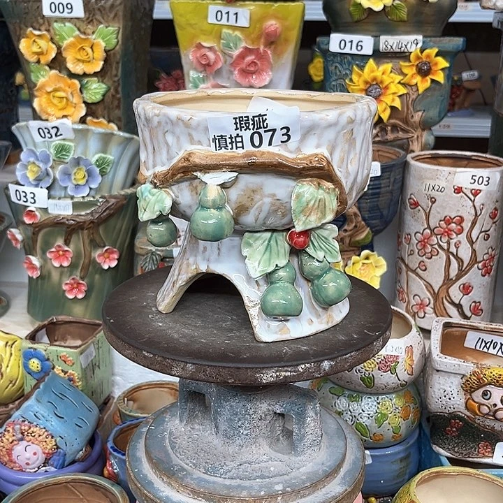 紫砂花盆粗陶材质多肉花盆073