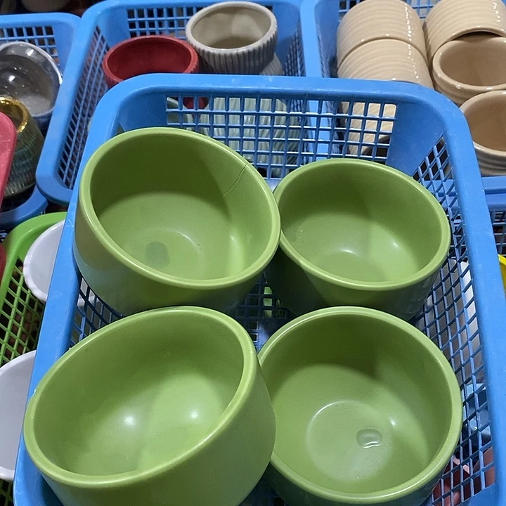 陶盆有孔 瑕疵针孔漏釉介意勿拍外高 6外口10