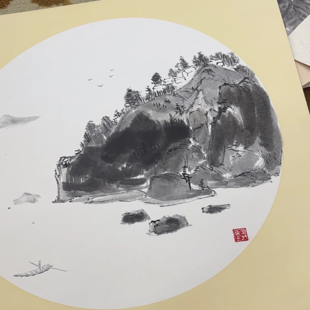 国画50-50卡纸作品艺